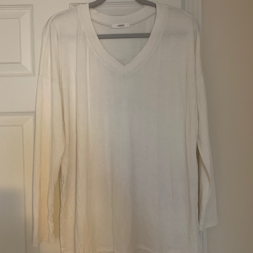 Cherish Long Sleeve V Neck Tee